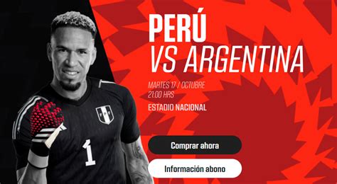 donde comprar entradas para peru vs argentina